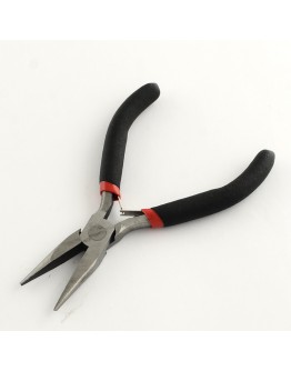 Carbon Steel Flat Nose Pliers for Jewelry Making Supplies, Polishing,  Black, Gunmetal,12.5cm long