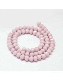 Glass Beads Strands, Faceted Abacus , Thistle, 8x6mm, Hole: 1mm; about 72pcs/strand, 17"