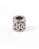 Column Tibetan Style Alloy Spacer Beads, Cadmium Free & Lead Free, Antique Silver, 5x5mm, Hole: 3mm