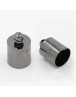 Tamsinto metalo spalvos, žalvariniai antgaliai, matmenys: 14x10mm, vidinis diametras: 9mm, skylė: 1mm; 4 vnt./pak.