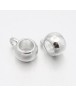 Sidabro spalvos pakabukų laikikliai, be švino ir kadmio, matmenys: 8x5mm, skylė: 1,5mm; 4 vnt./pak.
