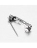Tamsinto metalo spalvos geležinis sagės ruošinys, matmenys: 20x5x5mm, 5 vnt./pak.