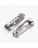 Iron Brooch Findings, Back Bar Pins, Gunmetal, 20mm long, 5mm wide, 5mm thick, hole: about 2mm