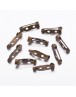 Iron Brooch Findings, Back Bar Pins, Antique Bronze Color, Size: about 20mm long, 5mm wide, 5mm thick.