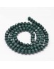 Faceted Abacus Glass Beads Strands, Teal, 6x4mm, Hole: 1mm; about 99pcs/strand, 17.7"