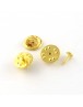 Iron Lapel Pin Backs, Brooch Findings, Golden, Tray: 4.5mm; 12mm; Pin: 1mm