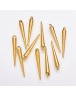 Tibetan Style Pendants, Lead Free, Cone, Antique Golden Size: about 34mm long, 5mm wide, 5mm thick, hole: 2mm