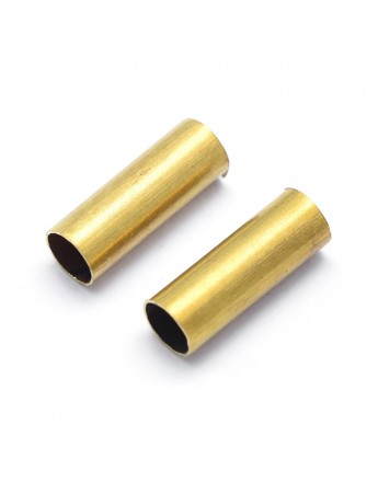 Brass Tube Beads, Lead Free & Cadmium Free & Nickel Free, Tube, Unplated, 10x3mm, Hole: 3mm