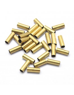 Aukso spalvos, žalvariniai šiaudeliai, matmenys: be švino, kadmio ir nikelio, matmenys: 10x3mm, skylė: 3mm; 5 vnt./pak.