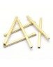 Brass Tube Beads, Lead Free & Cadmium Free & Nickel Free, Tube, Unplated, 50x3x3mm, Hole: 2x2mm; 2pcs