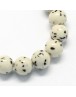 Synthetic Gemstone Beads Strands, Imitation Buddhist Bodh, Round, White, 12mm, Hole: 1.5mm; about 33pcs/strand