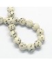 Synthetic Gemstone Beads Strands, Imitation Buddhist Bodh, Round, White, 12mm, Hole: 1.5mm; about 33pcs/strand