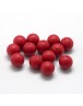 Maistinio silikono karoliukai, apvalūs, raudoni, matmenys: 14~15mm, skylė: 2mm, 1 vnt.