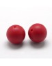 Food Grade Environmental Silicone Beads, Chewing Beads For Teethers, DIY Nursing Necklaces Making, Round, Red, 12mm, Hole: 2mm