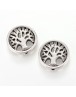 Sendinto sidabro spalvos, perveriamas pakabukas, medis, plokščias, be švino ir kadmio,  matmenys: 18x4mm, skylė: 1.5mm;