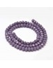 Faceted Abacus Glass Beads Strands, MediumPurple, 6x4mm, Hole: 1mm; about 99pcs/strand, 17.7"