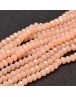 Faceted Abacus Glass Beads Strands, LightSalmon, 6x4mm, Hole: 1mm; about 99pcs/strand, 17.7"