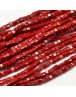 Dyed Faceted Cube Glass Beads Strands, Red, 2x2x2mm, Hole: 0.5mm; about 200pcs/strand, 15.7"