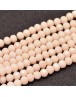 Faceted Abacus Glass Beads Strands, PeachPuff, 6x4mm, Hole: 1mm; about 99pcs/strand, 17.7"