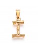 304 Stainless Steel Pendants, Bamboo Style, Letter, Golden Color, Letter.I, 18x11x3mm, Hole: 3x7mm