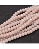 Faceted Abacus Glass Beads Strands, LavenderBlush, 6x4mm, Hole: 1mm; about 99pcs/strand, 17.7"