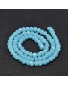 Faceted Abacus Glass Beads Strands, SkyBlue, 6x4mm, Hole: 1mm; about 99pcs/strand, 17.7"
