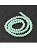 Faceted Abacus Glass Beads Strands, PaleTurquoise, 6x4mm, Hole: 1mm; about 99pcs/strand, 17.7"