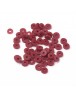 Polimerinio molio diskeliai, raudonos spalvos, matmenys: 4x1mm, skylė: 1mm; ~380-400 vnt./gijoje