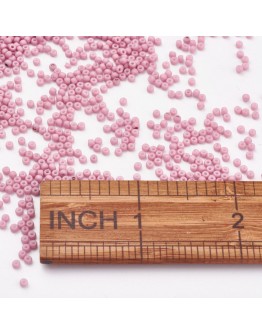TOHO® Japoniški stiklo karoliukai, apvalūs, matinės rožinės spalvos, matmenys: 11/0  ~2mm diametro, 1.5mm storio, skylė: 0.5mm; 