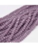Faceted Abacus Glass Beads Strands, OldRose, 6x4mm, Hole: 1mm; about 99pcs/strand, 17.7"