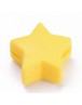 Maistinio silikono karoliukai, žvaigždės formos, žydros spalvos, matmenys: 14x13.5x8mm
