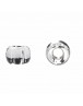 TOHO® Japoniški stiklo karoliukai, šešiakampio cilindro formos, blizgios baltos spalvos, matmenys: 2x2mm, skylė: 0.6mm; ~10 g./p