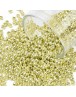 TOHO® Japoniški stiklo karoliukai, apvalūs, šviesios aukso spalvos, matmenys: 11/0  ~2.2mm diametro, skylė: 0.8mm; ~10 g./pak.