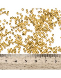 TOHO® Japoniški stiklo karoliukai, apvalūs, rusvos spalvos, matmenys: 11/0  ~2.2mm diametro, skylė: 0.8mm; ~10 g./pak.