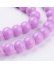 Painted Glass Bead Strands, Baking Paint, Round, RosyBrown, 10mm; Hole: 1.3~1.6mm, about 80pcs/strand, 31.4"
