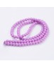 Painted Glass Bead Strands, Baking Paint, Round, RosyBrown, 10mm; Hole: 1.3~1.6mm, about 80pcs/strand, 31.4"