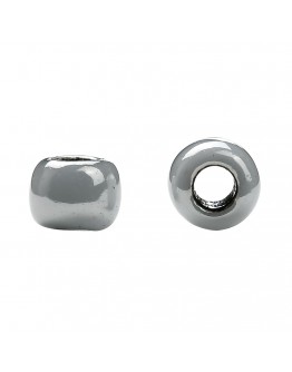 TOHO® Japoniški stiklo karoliukai, apvalūs, pilkos spalvos, matmenys: 11/0  ~2mm diametro, 1.5mm storio, skylė: 0.5mm; ~10 g./