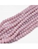 Faceted Abacus Glass Beads Strands, Thistle, 4x3mm, Hole: 1mm; about 149pcs/strand, 18.9"