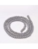 Faceted Abacus Glass Beads Strands, DarkGray, 4x3mm, Hole: 1mm; about 149pcs/strand, 18.9"