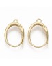 Brass Leverback Earring Findings, Nickel Free, Real 18K Gold Plated, with LoopSize: about 19.5~20.5mm long, 12.5mm