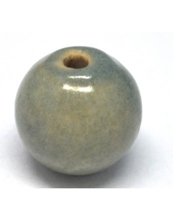 Keramikos karoliukai, apvalūs, pilki, matmenys: 20mm, skylė: 4mm