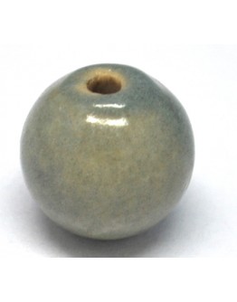 Keramikos karoliukai, apvalūs, pilki, matmenys: 20mm, skylė: 4mm