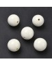 Keramikos karoliukai, apvalūs, balti, matmenys: 25mm, skylė: 4mm