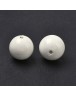 Keramikos karoliukai, apvalūs, balti, matmenys: 25mm, skylė: 4mm