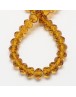 Handmade Glass Beads, Imitate Austrian Crystal, Faceted Abacus, Goldenrod, 8x6mm, Hole: 1mm; about 72pcs/strand