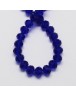 Handmade Glass Beads, Imitate Austrian Crystal, Faceted Abacus, DarkBlue, 8x6mm, Hole: 1mm; about 72pcs/strand