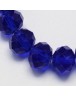 Handmade Glass Beads, Imitate Austrian Crystal, Faceted Abacus, DarkBlue, 8x6mm, Hole: 1mm; about 72pcs/strand