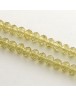 Handmade Glass Beads, Imitate Austrian Crystal, Faceted Abacus, Khaki, 6x4mm, Hole: 1mm; about 100pcs/strand