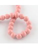 Painted Glass Bead Strands, Baking Paint, Round, MistyRose, 10mm; Hole: 1.3~1.6mm, about 80pcs/strand, 31.4"