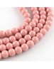 Painted Glass Bead Strands, Baking Paint, Round, MistyRose, 10mm; Hole: 1.3~1.6mm, about 80pcs/strand, 31.4"